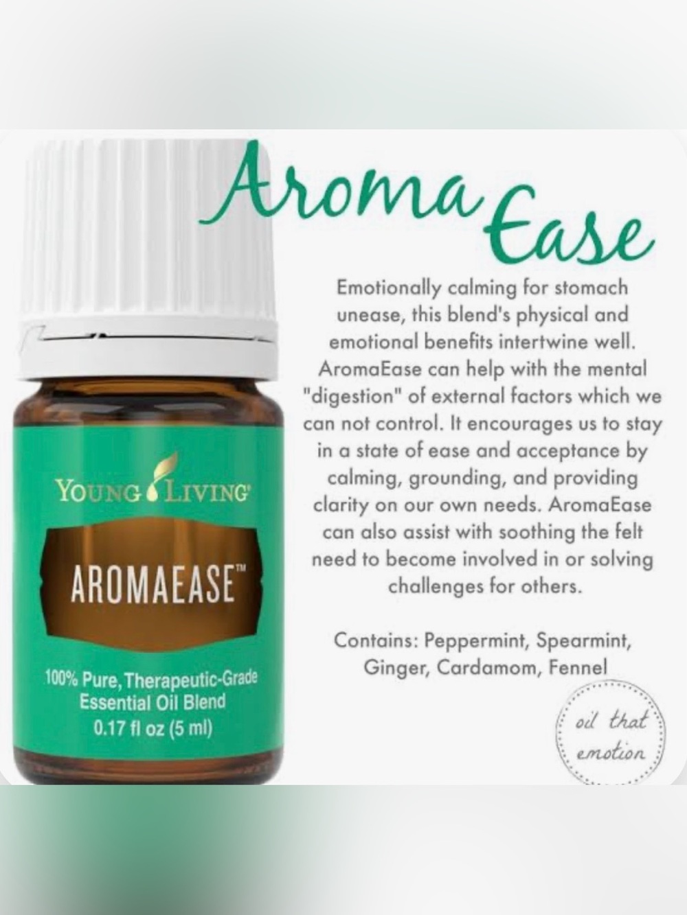 Young Living AromaEase Essential Oil Blend - 5 ml Brand New Unopened Sealed - Picture 7 of 7
